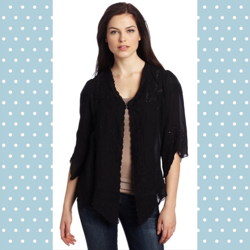 Corey Lynn Calter Silk Embroidered Jacket